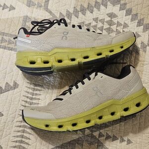 OnClouds Women's Athletic Shoes - Beige and Lime